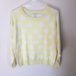 Ophelia Roe yellow and white polka dot sweater